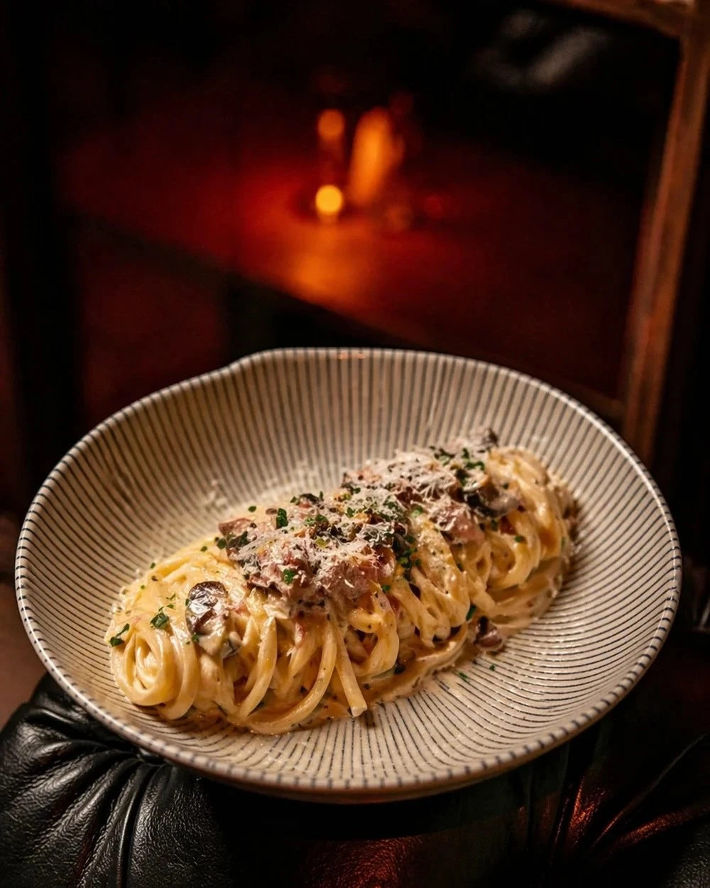 Mushroom Kingdom, linguine trufado com cogumelos